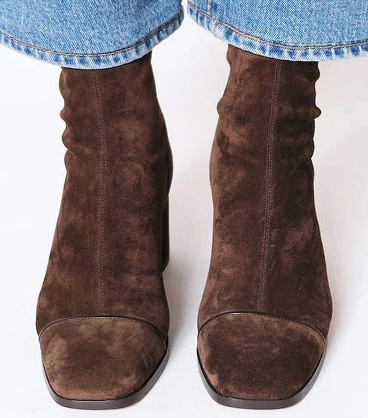 Marina – Square Toe Heeled Boots