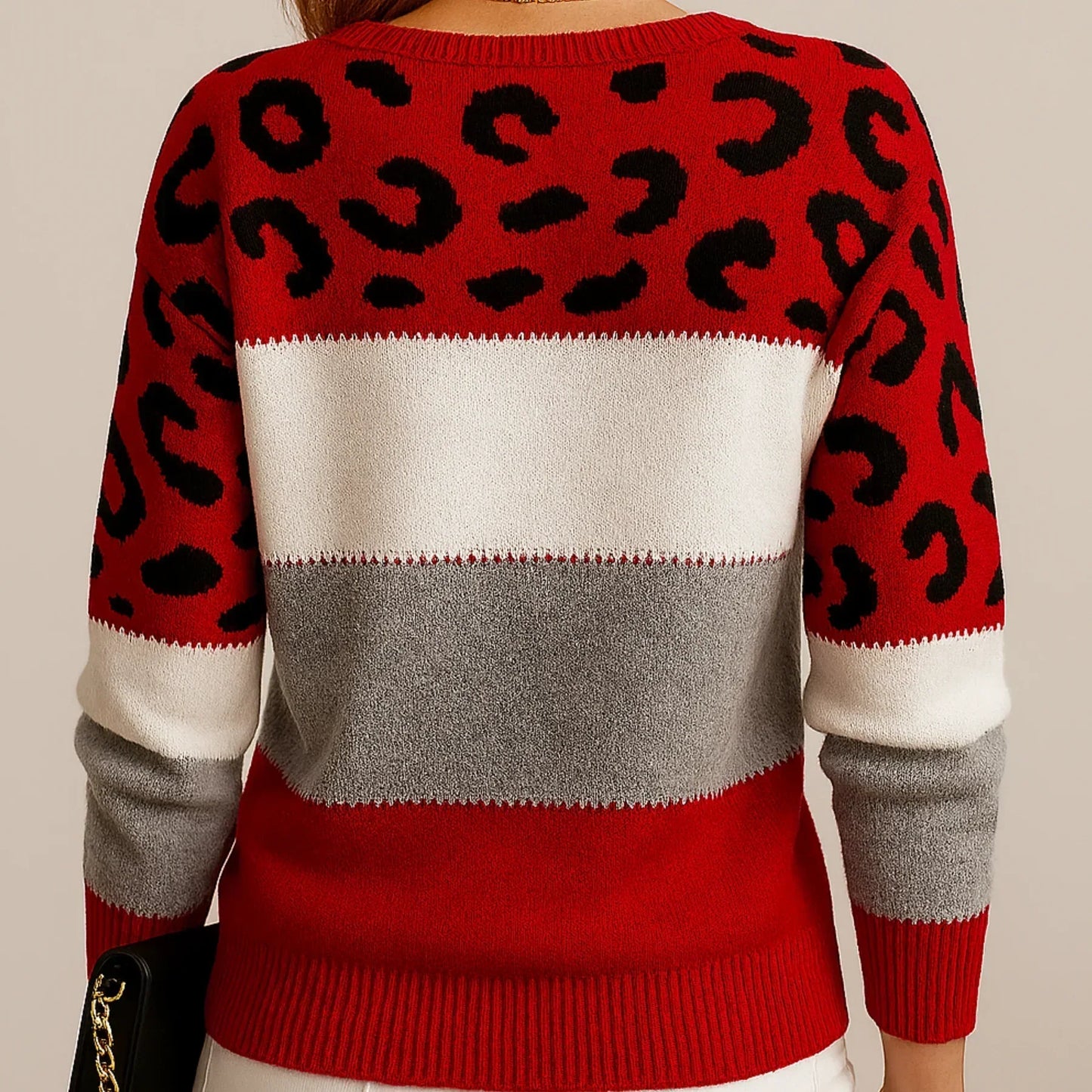 Pasca™ | Knitted Sweater with Leopard Pattern