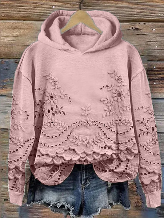 Jeyla™ | Embroidered Flowers Hoodie