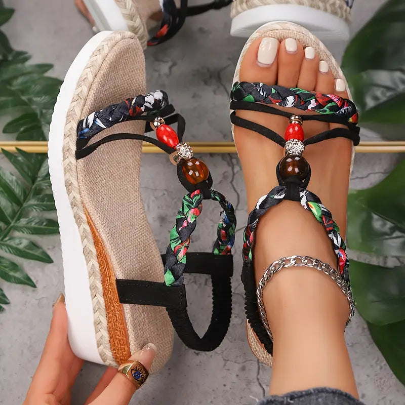 Solea™ | Boho Sandals with Ergonomic Wedge Heel