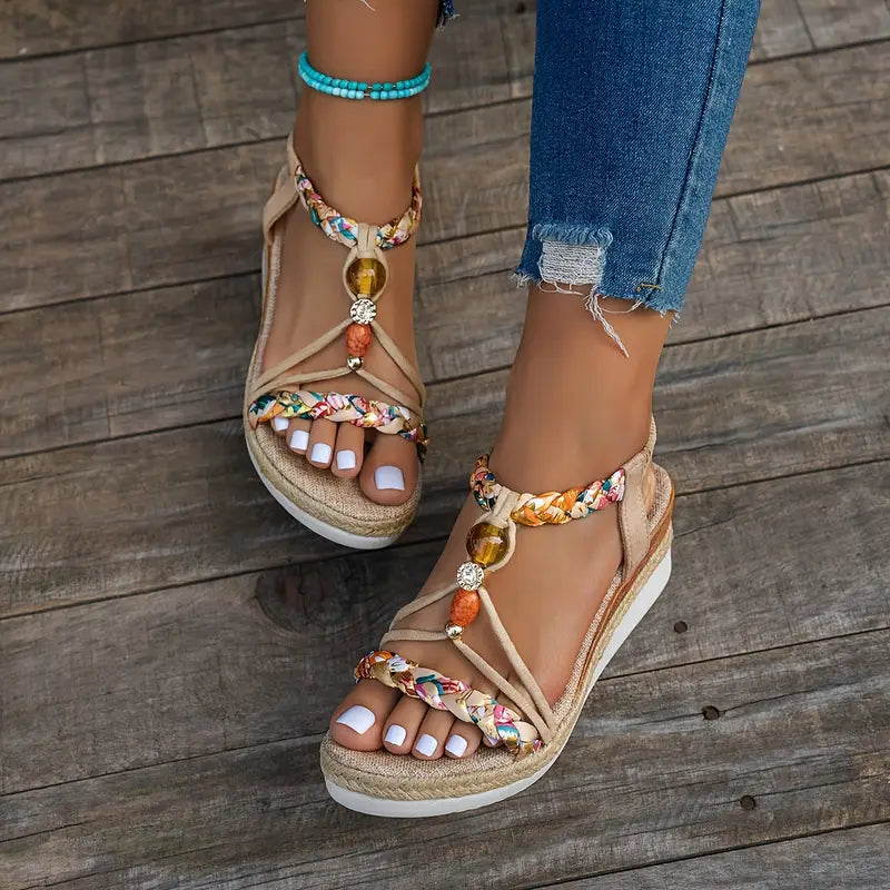 Solea™ | Boho Sandals with Ergonomic Wedge Heel