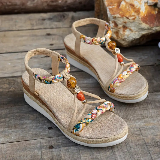 Solea™ | Boho Sandals with Ergonomic Wedge Heel