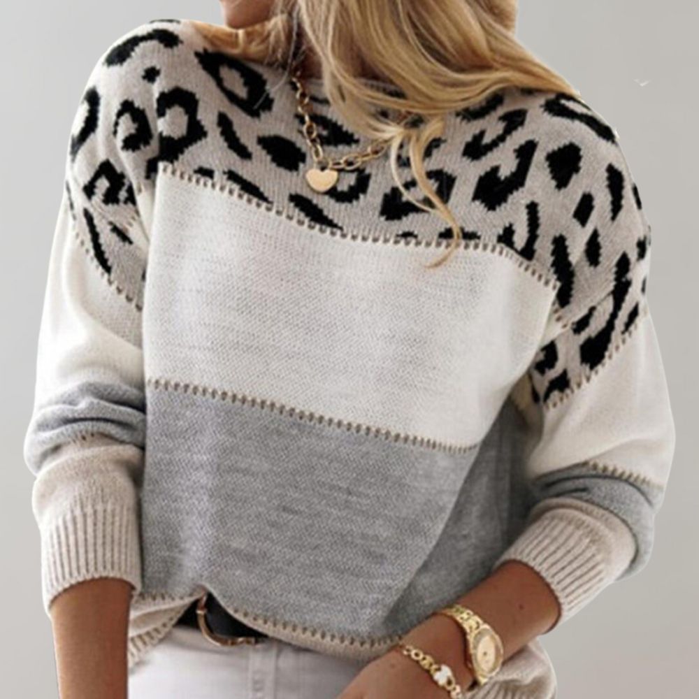 Pasca™ | Knitted Sweater with Leopard Pattern