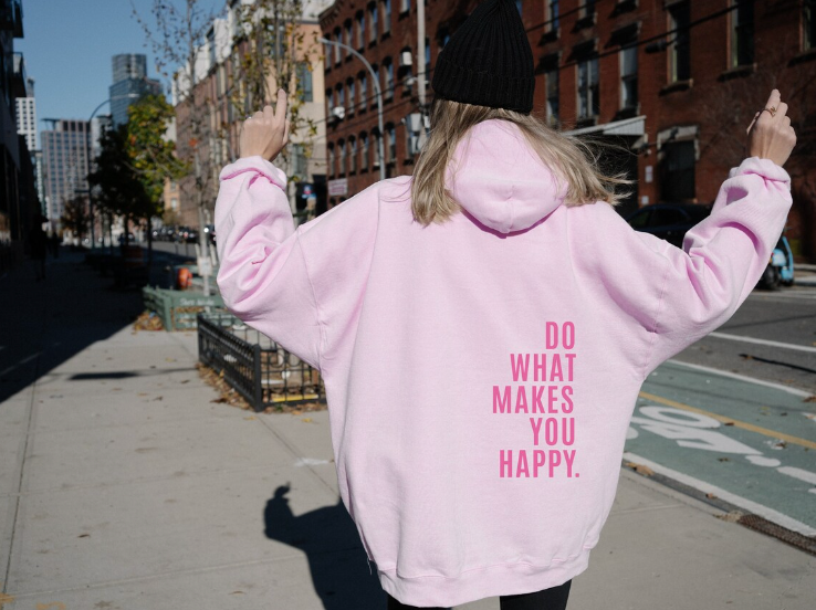 Light pink - pink print / XS