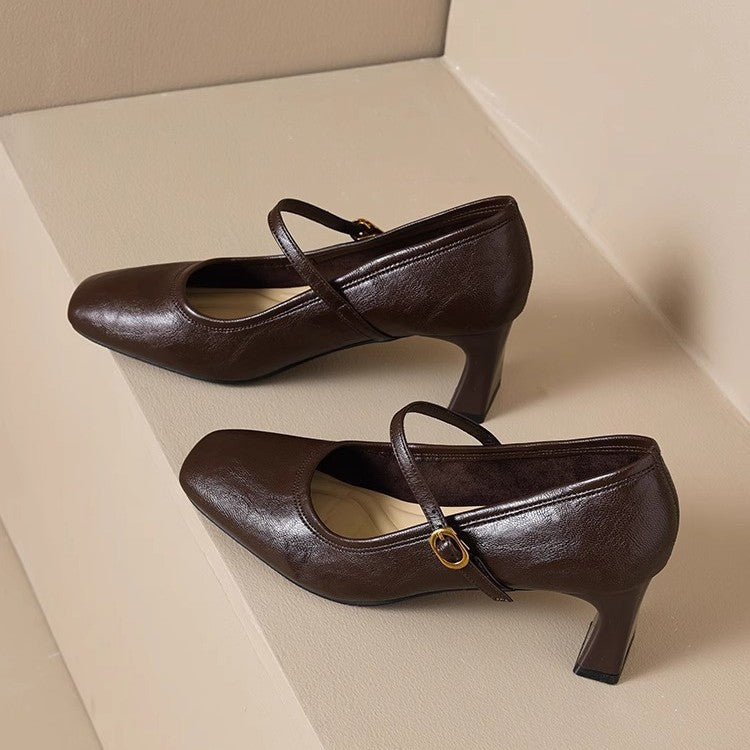 Clara - Classic Leather Mary Janes
