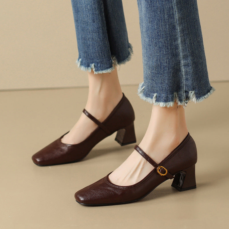 Clara - Classic Leather Mary Janes