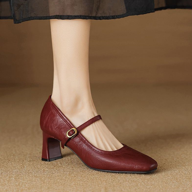 Clara - Classic Leather Mary Janes