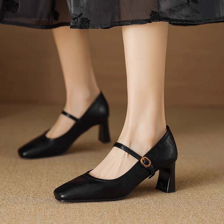 Clara - Classic Leather Mary Janes