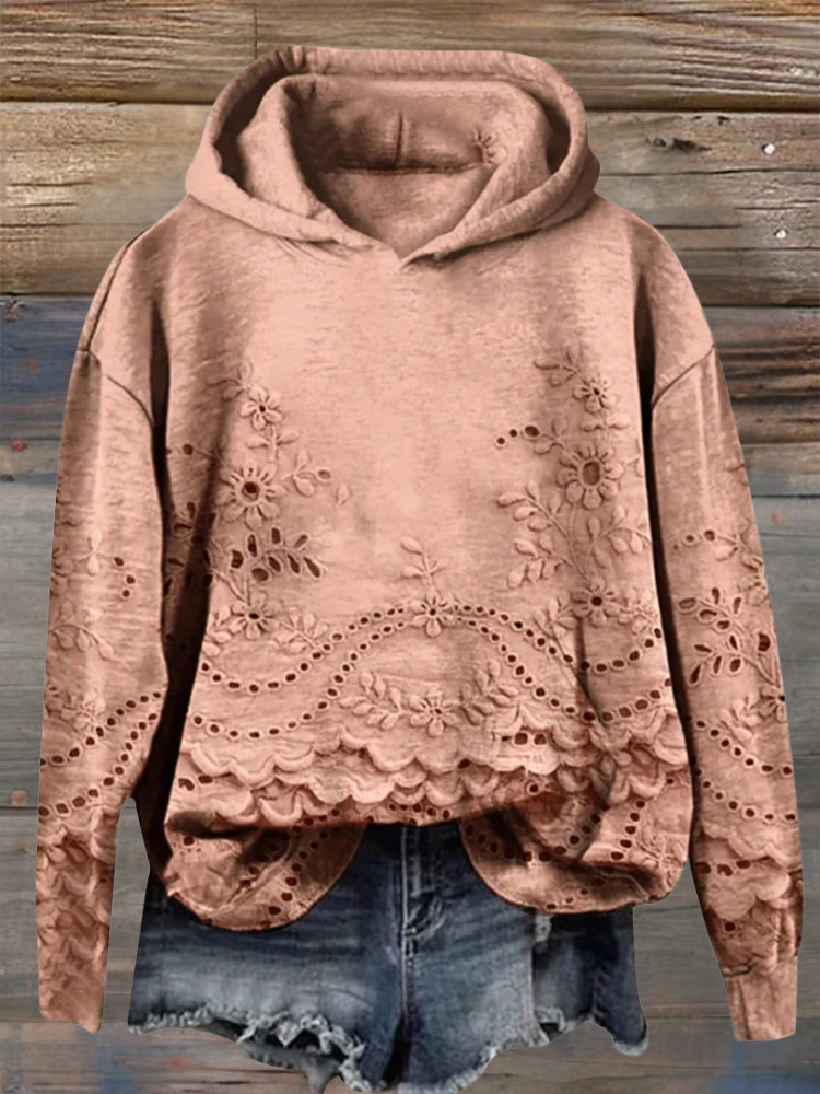 Jeyla™ | Embroidered Flowers Hoodie