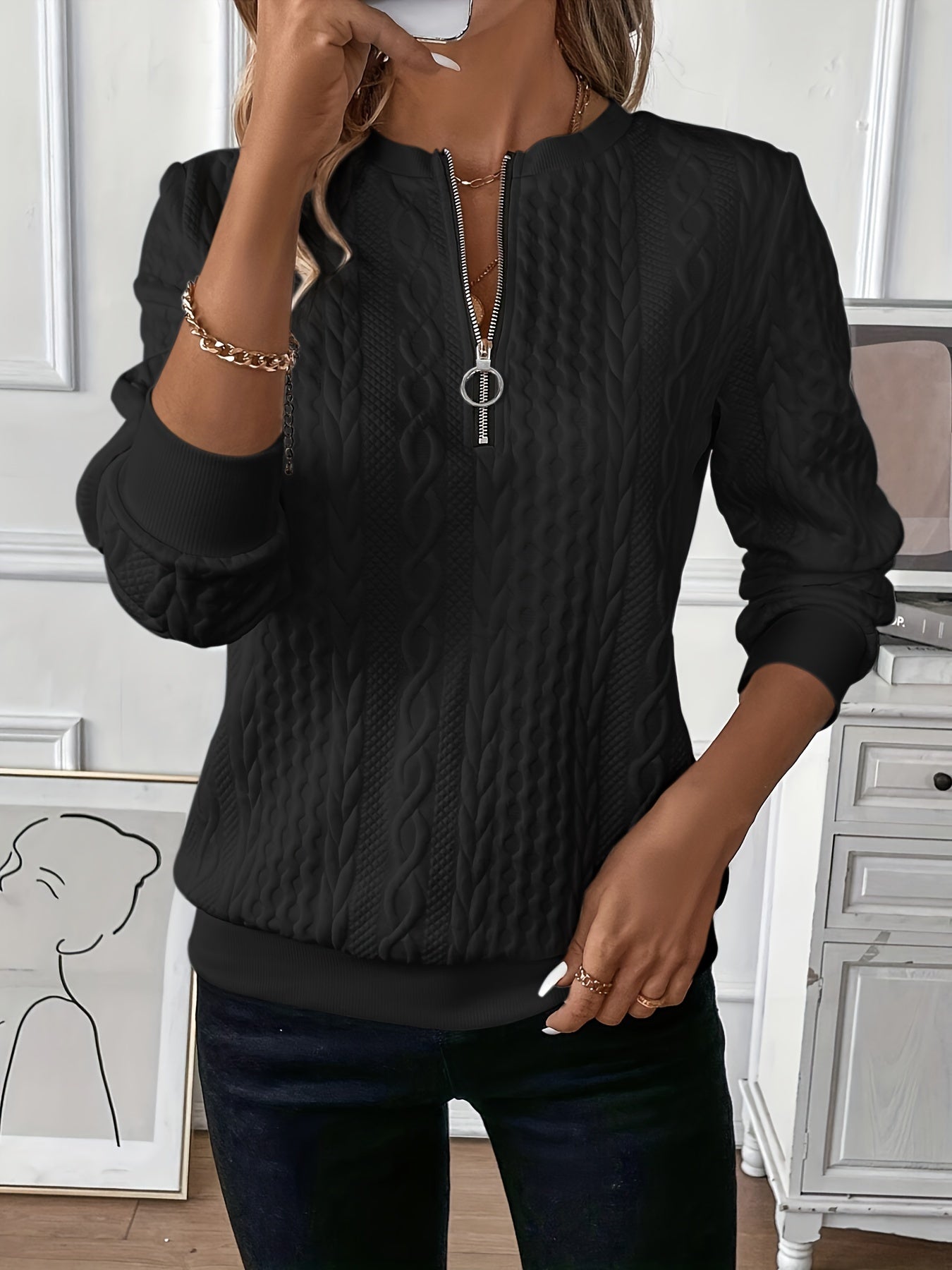 Amy™ | Zip-Up Sweater