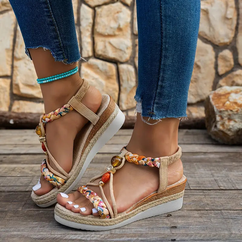 Solea™ | Boho Sandals with Ergonomic Wedge Heel