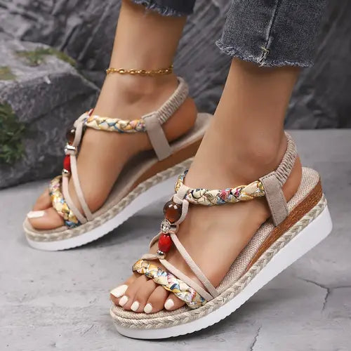 Solea™ | Boho Sandals with Ergonomic Wedge Heel