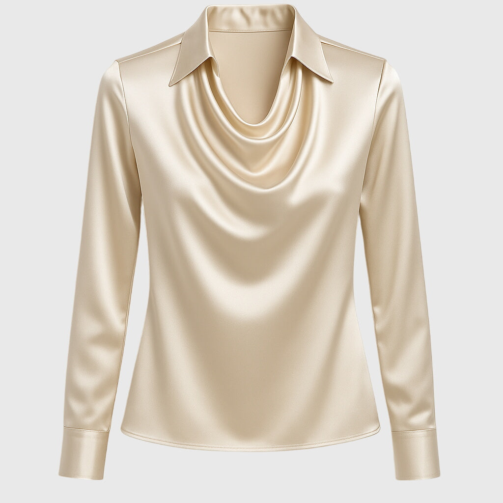 Brooklyn – Satin Draped Blouse