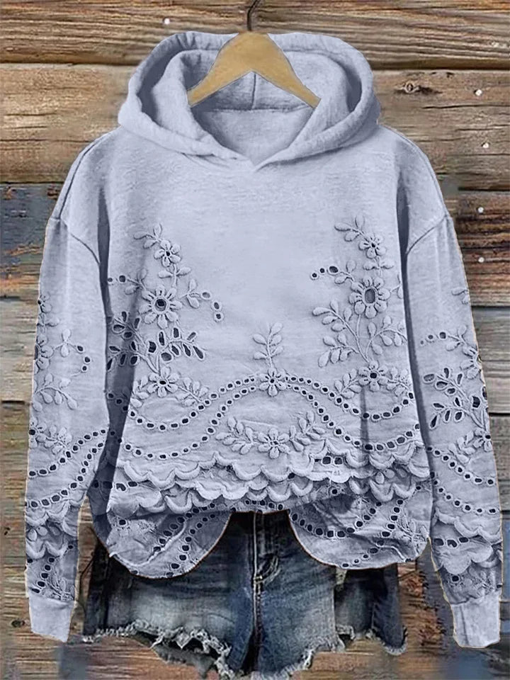 Jeyla™ | Embroidered Flowers Hoodie