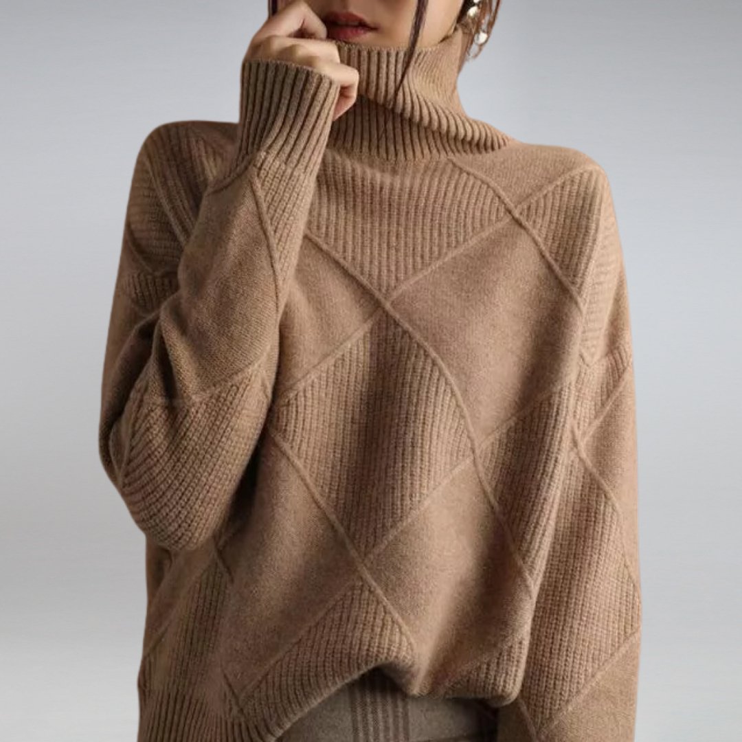 Linda™ | Luxe Women's Cashmere Turtleneck for Warmth and Elegance