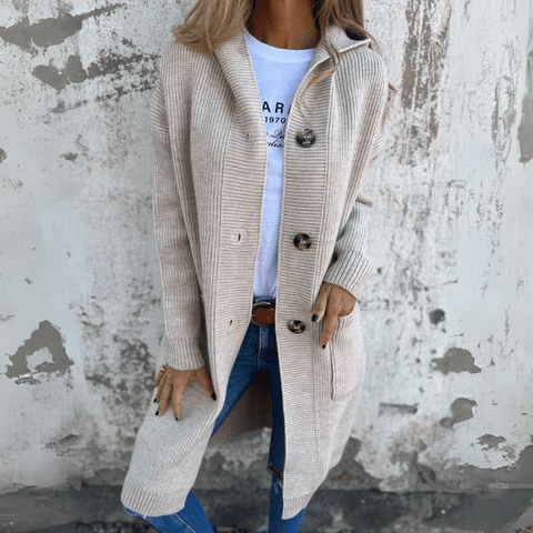 Lorène | Elegant long women's cardigan