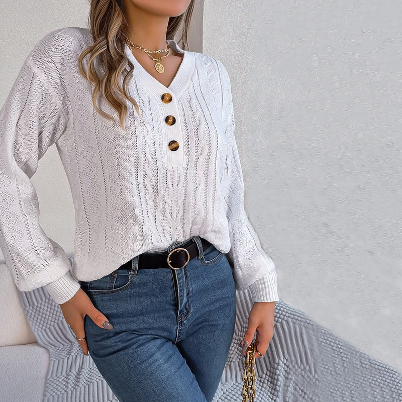 Louisa | Casual Knitted Cable Sweater