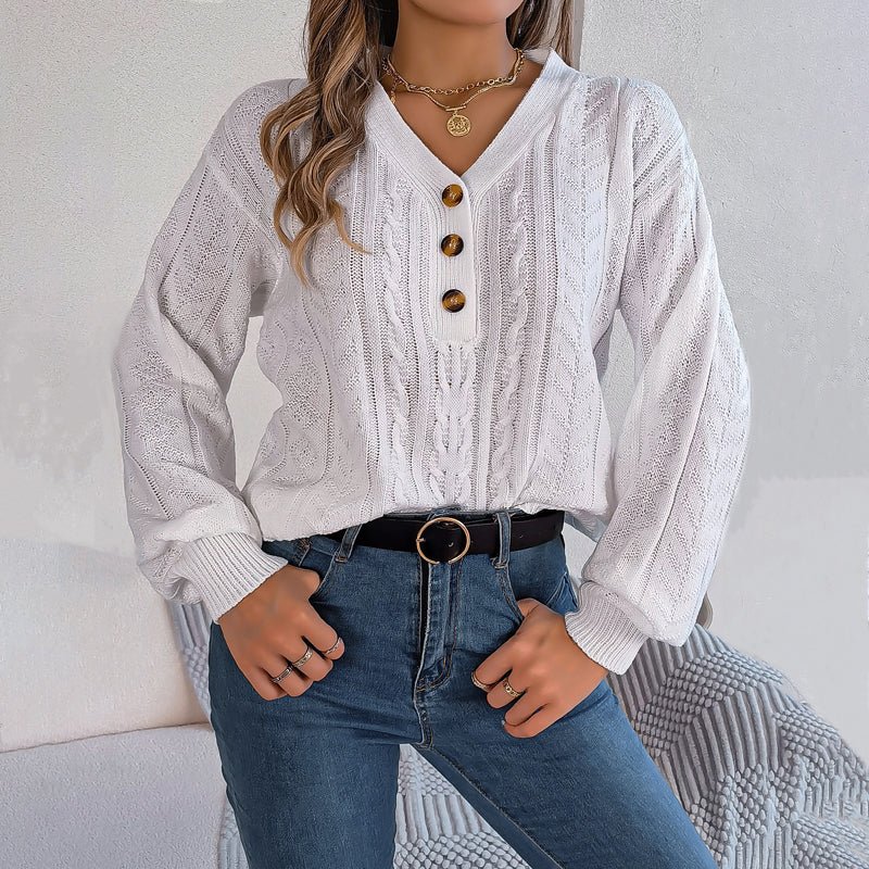 Louisa | Casual Knitted Cable Sweater