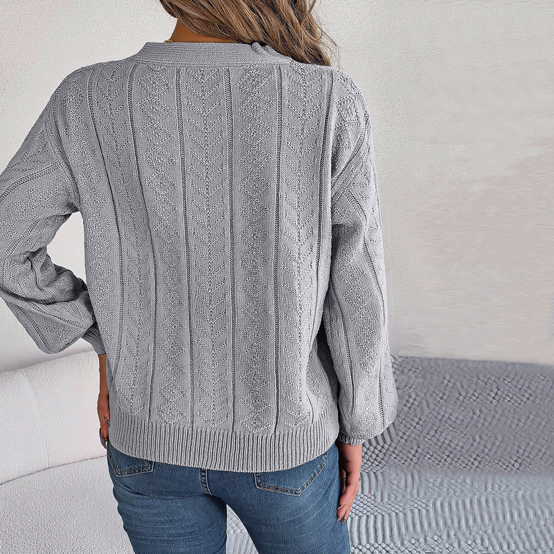 Louisa | Casual Knitted Cable Sweater