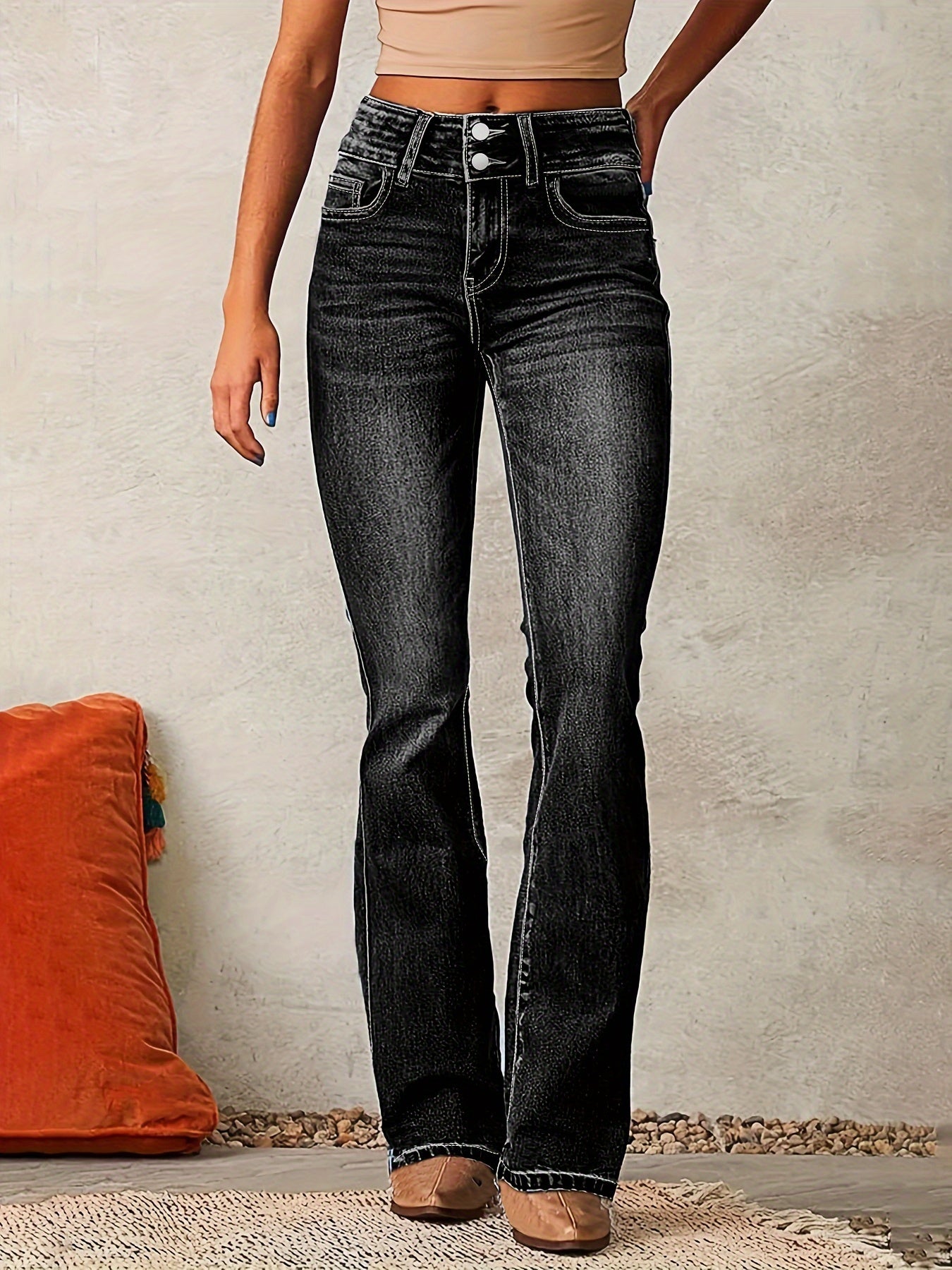 Marjolein | Trendy flared jeans with high waist