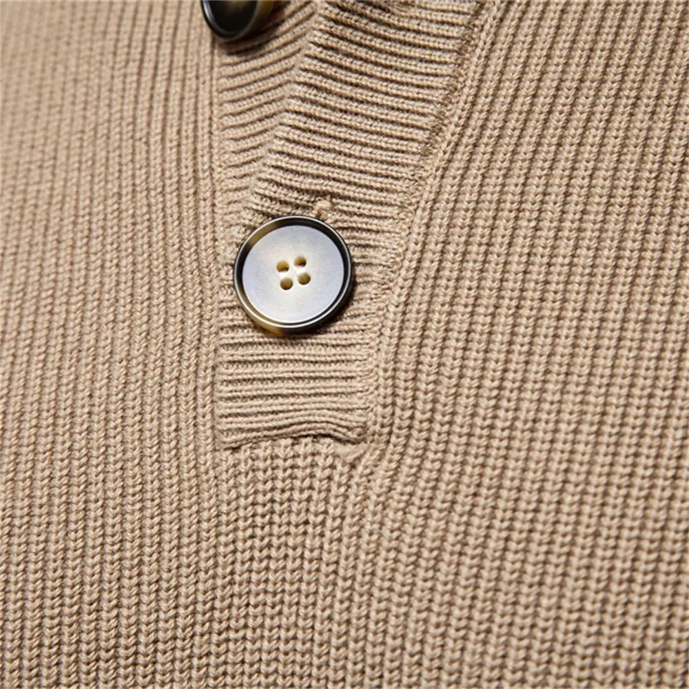Michiel | Men's Sweater with Button Design