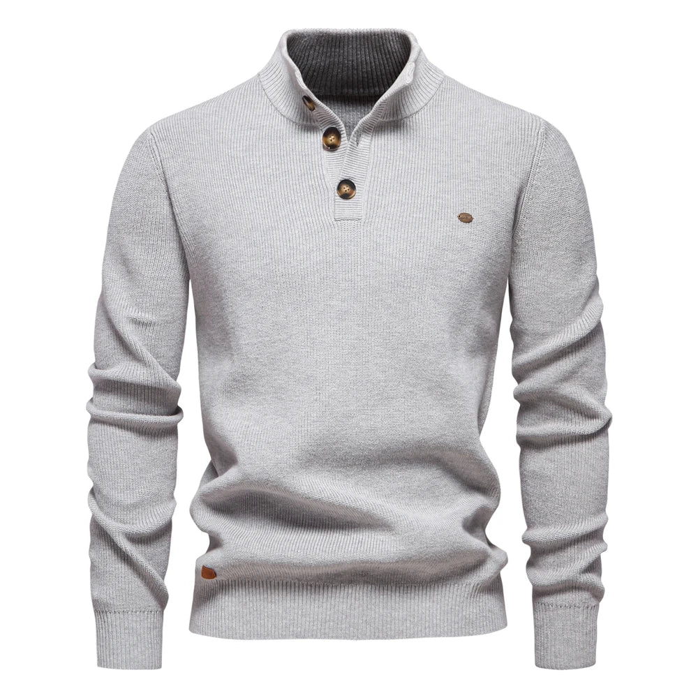 Michiel | Men's Sweater with Button Design