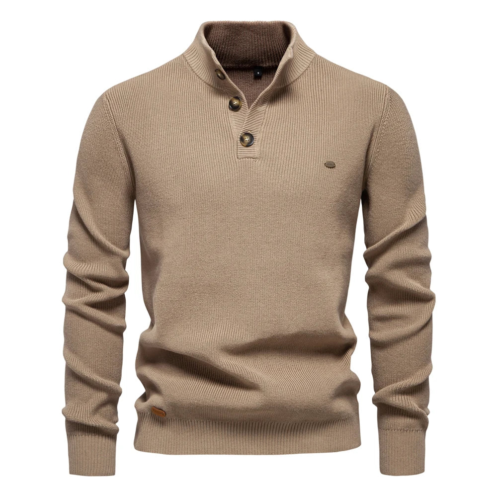 Michiel | Men's Sweater with Button Design