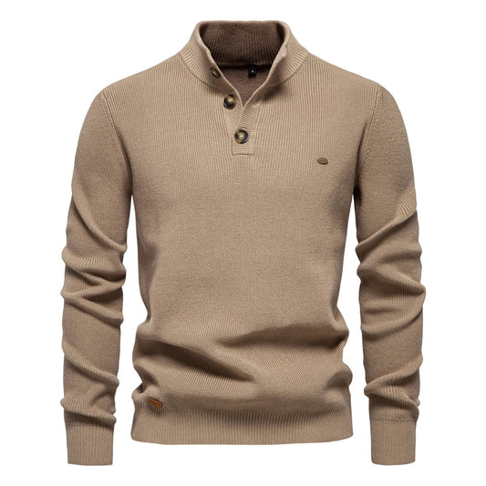 Michiel | Men's Sweater with Button Design