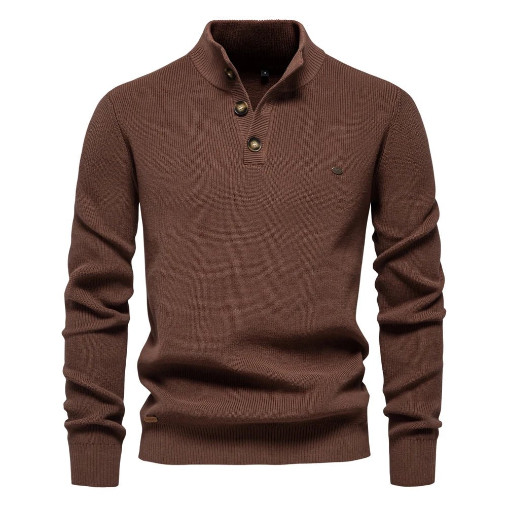 Michiel | Men's Sweater with Button Design