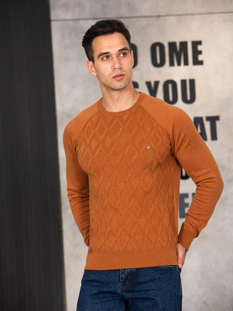 Daniel | Men's Sweater with Check Design
