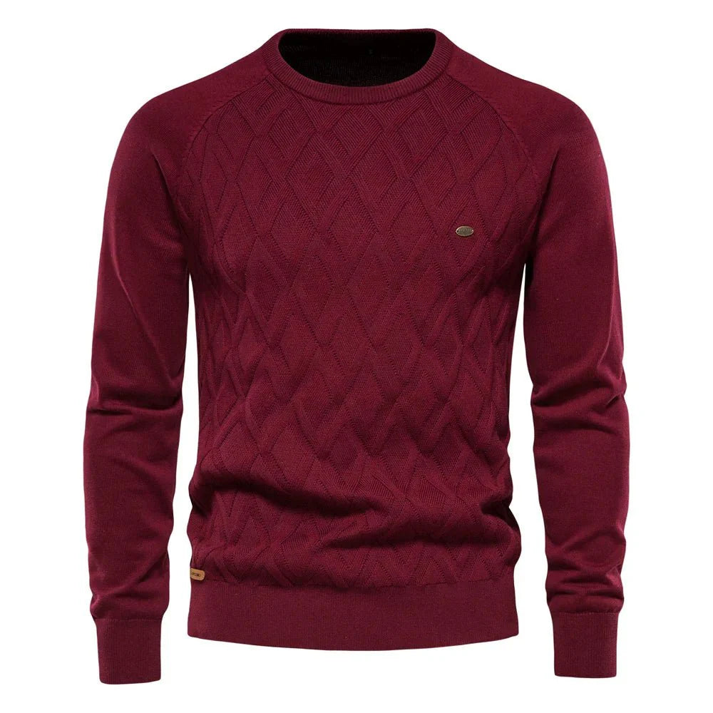 Daniel | Men's Sweater with Check Design