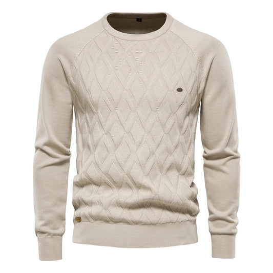 Daniel | Men's Sweater with Check Design