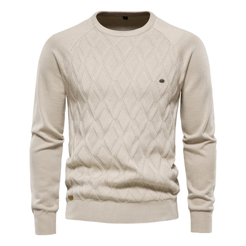 Daniel | Men's Sweater with Check Design