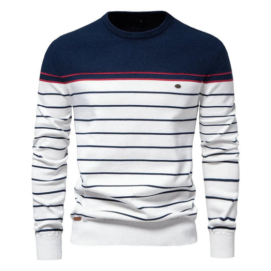 Sebastian | Men's Sweater with Stripe Design