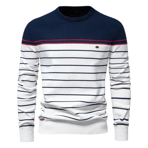 Sebastian | Men's Sweater with Stripe Design