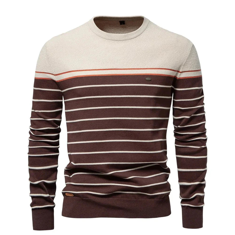 Sebastian | Men's Sweater with Stripe Design