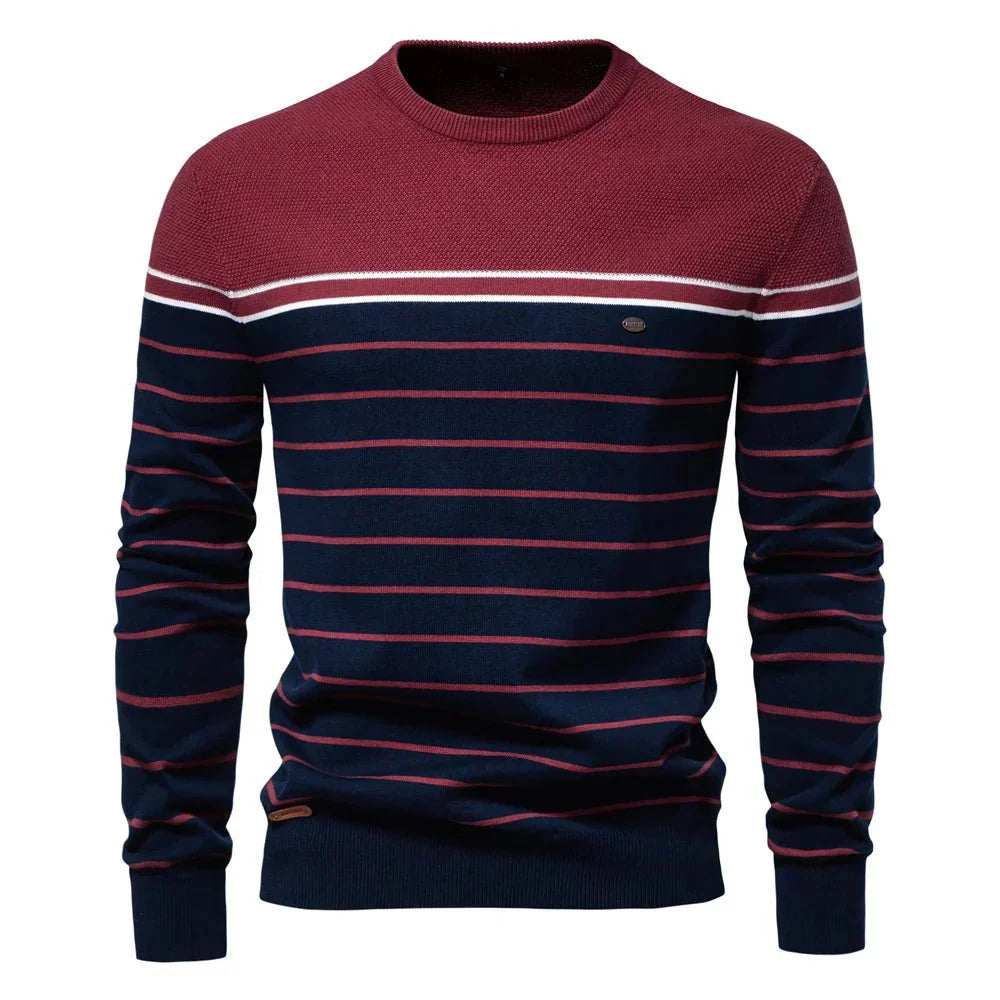 Sebastian | Men's Sweater with Stripe Design