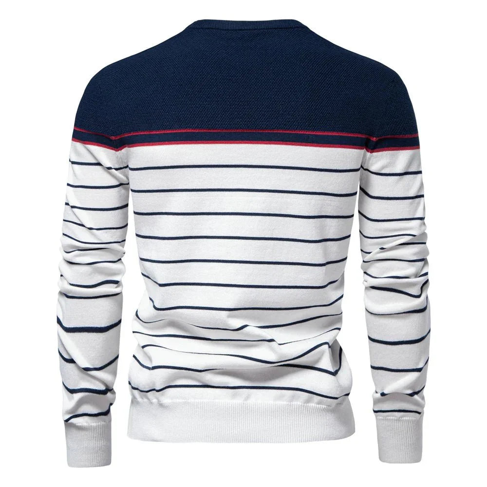 Sebastian | Men's Sweater with Stripe Design