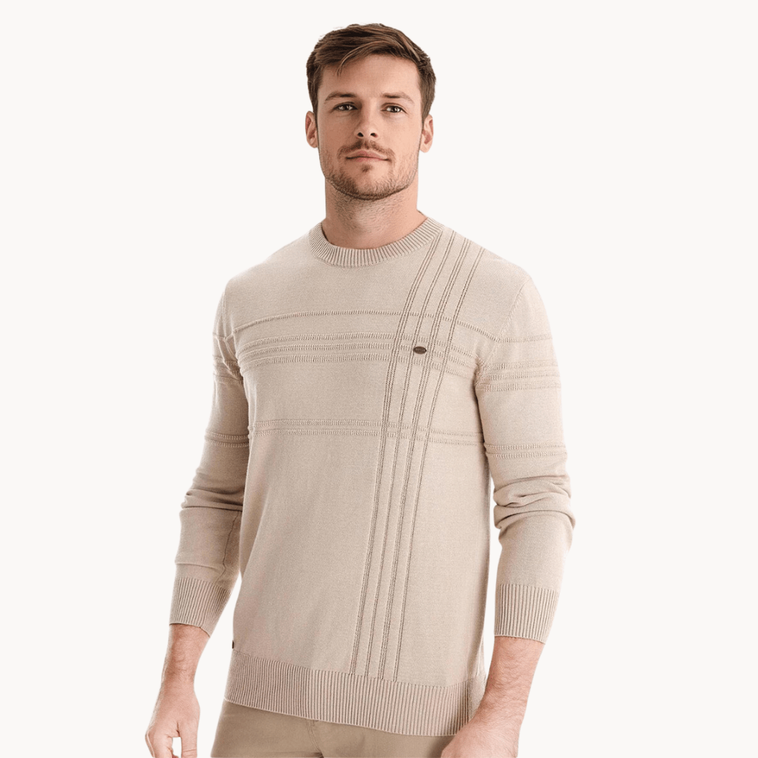Gabriel | Men's Sweater with Check Design