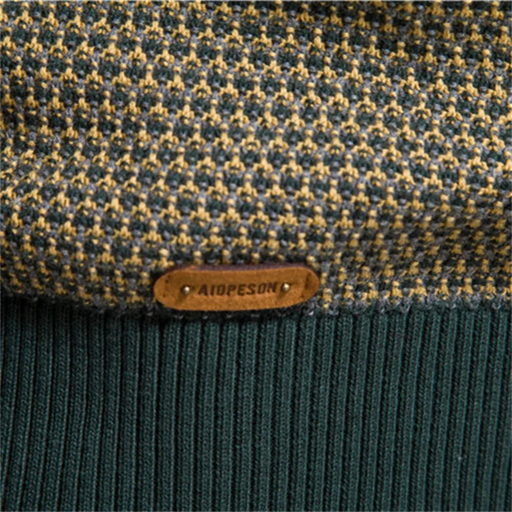Julius | Men's Sweater with Check Pattern