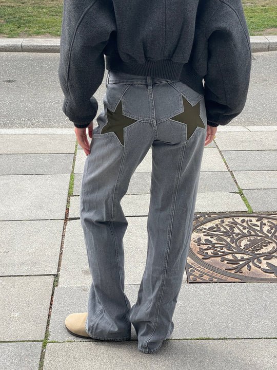 Gray with green star / S-36